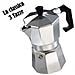 Caffettiera Moka 3 Tazze Classica Welkhome Caffà¨ Espresso Fatto In Casa Manico Plastica - Foto miniatura 2