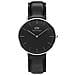 Orologio Da Polso Classic Black Sheffield Quadrante Nero Cassa Silver Cinturino In Pelle 40mm - Foto miniatura 2