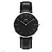 Orologio Da Polso Classic Black Sheffield Quadrante Nero Cassa Silver Cinturino In Pelle 40mm - Foto miniatura 1