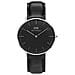 Orologio Da Polso Classic Black Sheffield Quadrante Nero Cassa Silver Cinturino In Pelle 40mm - Foto miniatura 4