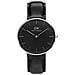 Orologio Da Polso Classic Black Sheffield Quadrante Nero Cassa Silver Cinturino In Pelle 40mm - Foto miniatura 3