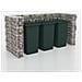 Gabbione In Rete In Acciaio Per Tre Cassonetti 110x100x120 Cm - Foto miniatura 3