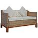 Set Di Divani 2 Pz Con Cuscini In Rattan Naturale - Foto miniatura 7