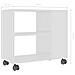 Tavolino da Salotto Bianco 70x35x55 cm in Legno Multistrato - Foto miniatura 6