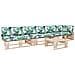 Set Divani su Pallet 4 pz e Cuscini in Legno di Pino Impregnato - Foto miniatura 1