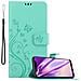 Custodia Compatibile Con Xiaomi 8 In Turchese Fiore - Coperchio Protettivo In Design Floreale Con Chiusura Magnetica, Funzione Stand E Slot Per Carte - Foto miniatura 1