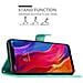 Custodia Compatibile Con Xiaomi 8 In Turchese Fiore - Coperchio Protettivo In Design Floreale Con Chiusura Magnetica, Funzione Stand E Slot Per Carte - Foto miniatura 4