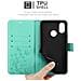 Custodia Compatibile Con Xiaomi 8 In Turchese Fiore - Coperchio Protettivo In Design Floreale Con Chiusura Magnetica, Funzione Stand E Slot Per Carte - Foto miniatura 6