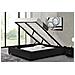Kennington Struttura Letto Nera Con Contenitore Integrato140x190 Cm - Foto miniatura 3