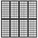 Divisorio Pieghevole 4 Pannelli Stile Giapponese 160x170cm Nero - Foto miniatura 3