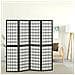 Divisorio Pieghevole 4 Pannelli Stile Giapponese 160x170cm Nero - Foto miniatura 1
