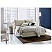 Letto Matrimoniale Maddalena, Letto Contenitore Con Rivestimento In Tessuto, 100% Made In Italy, Apertura Frontale, Adatto Per Materasso Cm 140x200, Beige - Foto miniatura 1