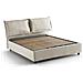 Letto Matrimoniale Maddalena, Letto Contenitore Con Rivestimento In Tessuto, 100% Made In Italy, Apertura Frontale, Adatto Per Materasso Cm 140x200, Beige - Foto miniatura 4