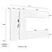 Parete Attrezzata Costanzo, Set Salotto Porta Tv A 4 Ante, Mobile Soggiorno Multiuso, 100% Made In Italy, Cm 280x30x180, Bianco Lucido - Foto miniatura 3