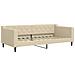 Divano Letto Con Materasso Crema 90x200 Cm In Tessuto - Foto miniatura 6