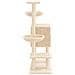 Albero Per Gatti Con Tiragraffi In Sisal Crema 117 Cm - Foto miniatura 4