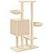 Albero Per Gatti Con Tiragraffi In Sisal Crema 117 Cm - Foto miniatura 5