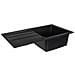 Lavello A Una Vasca 1d Volcano 76 X 44 Cm Nero - Foto miniatura 1