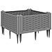Fioriera Da Giardino Con Picchetti Grigia 42,5x42,5x28,5 Cm Pp - Foto miniatura 1