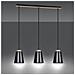 Lampada A Sospensione Bolero - Nero - Acciaio Verniciato A Polvere, Legno - 66x100x14 Cm - Foto miniatura 4