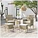 Set Divani Da Giardino 5 Pz In Polyrattan Beige - Foto miniatura 8