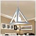 Lampadario Da Soffitto A Sospensione Triangolo 3d Portalampada E27 - Foto miniatura 1