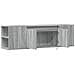 Mobile TV a Parete con Luci LED Grigio Sonoma 135x31x39,5 cm - Foto miniatura 2