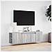 Mobile TV a Parete con Luci LED Grigio Sonoma 135x31x39,5 cm - Foto miniatura 9