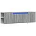 Mobile TV a Parete con Luci LED Grigio Sonoma 135x31x39,5 cm - Foto miniatura 10