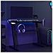 Lusso Casadino -  Scrivania Da Gaming Con Led E Gambe A Z Nera 90x60x75 Cm - Foto miniatura 2