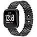 Cinturino In Acciaio Inossidabile Per Smartwatch Fitbit Versa Series - Design A Squame Di Pesce Black Orologio Fitbit Versa 4 - Foto miniatura 1