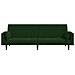 Divano Letto a 2 Posti con 2 Cuscini Verde Scuro in Velluto - Foto miniatura 5