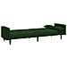 Divano Letto a 2 Posti con 2 Cuscini Verde Scuro in Velluto - Foto miniatura 6