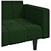 Divano Letto a 2 Posti con 2 Cuscini Verde Scuro in Velluto - Foto miniatura 9