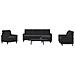 Set di Divani 4 pz con Cuscini Nero in Velluto - Foto miniatura 2