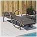 Lettino Prendisole con Cuscino Grigio 60x199x42cm in Polyrattan - Foto miniatura 2