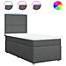 Giroletto a Molle con Materasso Grigio Scuro 90x200 cm Tessuto - Foto miniatura 1