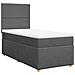 Giroletto a Molle con Materasso Grigio Scuro 90x200 cm Tessuto - Foto miniatura 3