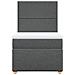 Giroletto a Molle con Materasso Grigio Scuro 90x200 cm Tessuto - Foto miniatura 6