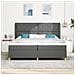 Letto Box Spring con Materasso Grigio Scuro 200x200 cm Tessuto - Foto miniatura 5