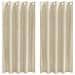 Tende con tende 2 pcs Crema 140 x 175 cm Velluto - Foto miniatura 1