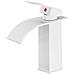 Rubinetto per lavabo da bagno, Blackswan, tipo M298, modello a cascata bianco, misura 19,3 cm - Foto miniatura 1