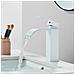 Rubinetto per lavabo da bagno, Blackswan, tipo M298, modello a cascata bianco, misura 19,3 cm - Foto miniatura 4