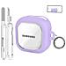 Custodia Protettiva Compatibile Con Samsung Buds4/4 Pro Con Penna Di Pulizia, Supporto Trasparente E Chiusura Di Sicurezza Purple - Foto miniatura 1