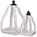 Set Di 2 Portavasi In Legno 29x29x49h-18x18x34h Cm - Foto miniatura 1