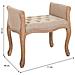 Sgabello In Legno 71x 48x45/60 Cm Beige - Foto miniatura 2