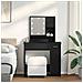 Tavolo da Trucco con cassetto Rovere Nero 86,5 x 35 x 136 cm - Foto miniatura 2