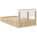 Struttura del letto con lo scaffale Rovere Sonoma 135 x 190 cm - Foto miniatura 9