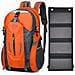 Zaino Con Pannello Solare 20w Usb 5v Zaino Trekking 40 Litri Impermeabile Per Escursionismo, Ciclismo, Moto, Travel Unisex Adulto (nero) - Foto miniatura 1