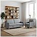 Set di Divani con Storage 2 pcs Grigio Chiaro Poliestere - Foto miniatura 2